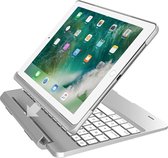 iPad 2018/Pro 9.7/2017/Air 2/Air 1 Toetsenbord hoesje - CaseBoutique Keyboard Case - Zilver - QWERTY Indeling