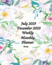 July 2019 - December 2020 Peony Weekly Monthly Planner