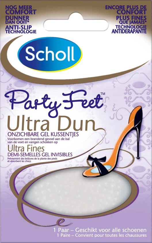 Scholl Party Feet onzichtbare Gel Kussentjes - Ultra dun - One Size