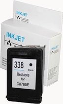 Merkloos – Inktcartridge / Alternatief voor de inkt cartridge voor Hp 338 zwart wit Label