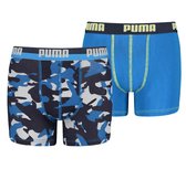 Puma Boxershort - Maat 128  - Unisex - blauw/groen/grijs/zwart