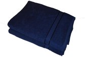 Handdoek 50x100 cm Uni Luxe marine donkerblauw - 6 stuks