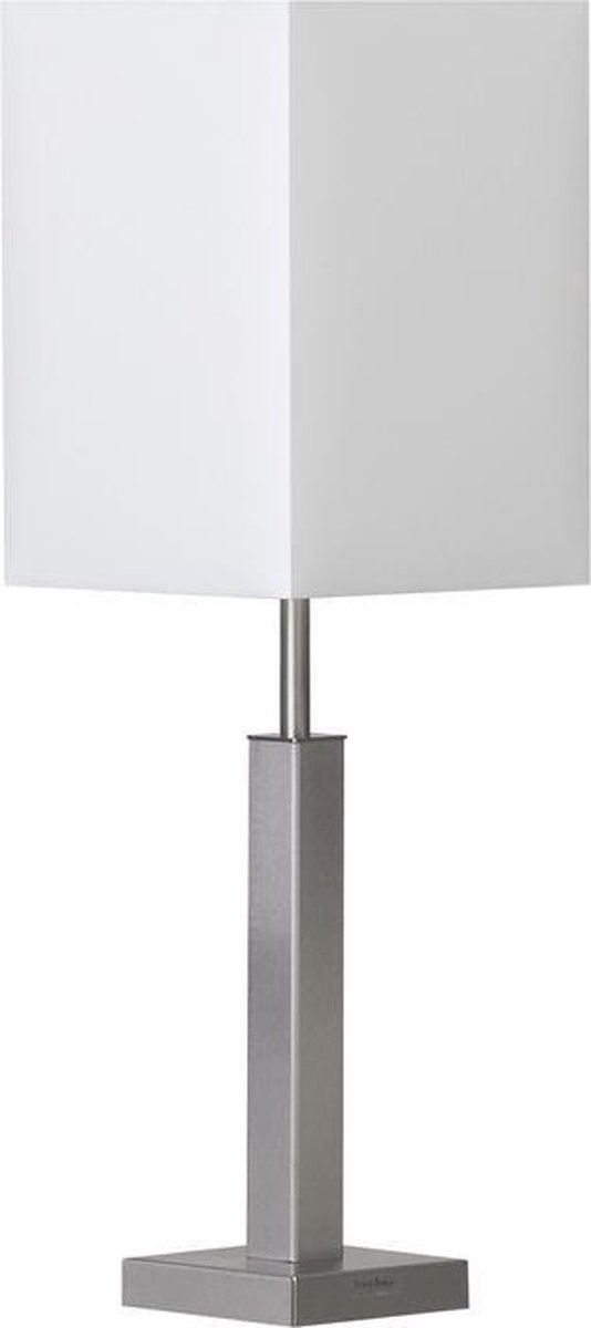 Bony Design tafellamp rvs met witte kap (6216-00) | bol