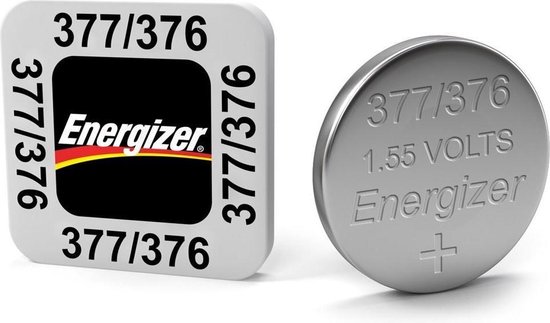 Brouwerij compact Verhoog jezelf Energizer 376/377 1.55V knoopcel batterij - 1 Stuk | bol.com