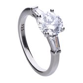 Diamonfire - Zilveren ring met steen Maat 19 - Bridal - Zirkonia