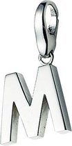 Giorgio Martello zilveren letter M bedel | charm | 925/000 sterling zilver | met karabijn slot | past direct aan bedelarmband