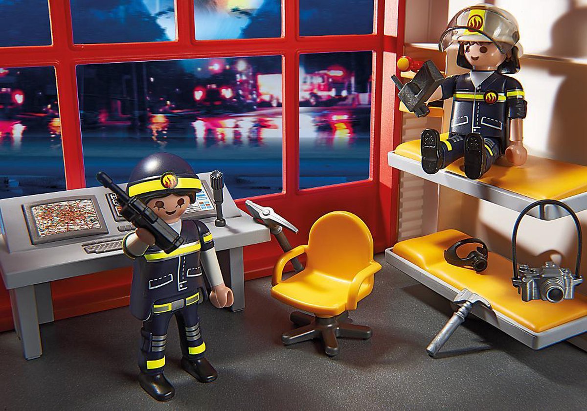 Playmobil® - Caserne de pompiers avec hélicoptère- city action - 9462 -  Playmobil® City Action - Jouer au pompier - Faire comme les grands - Jeux  d'imagination