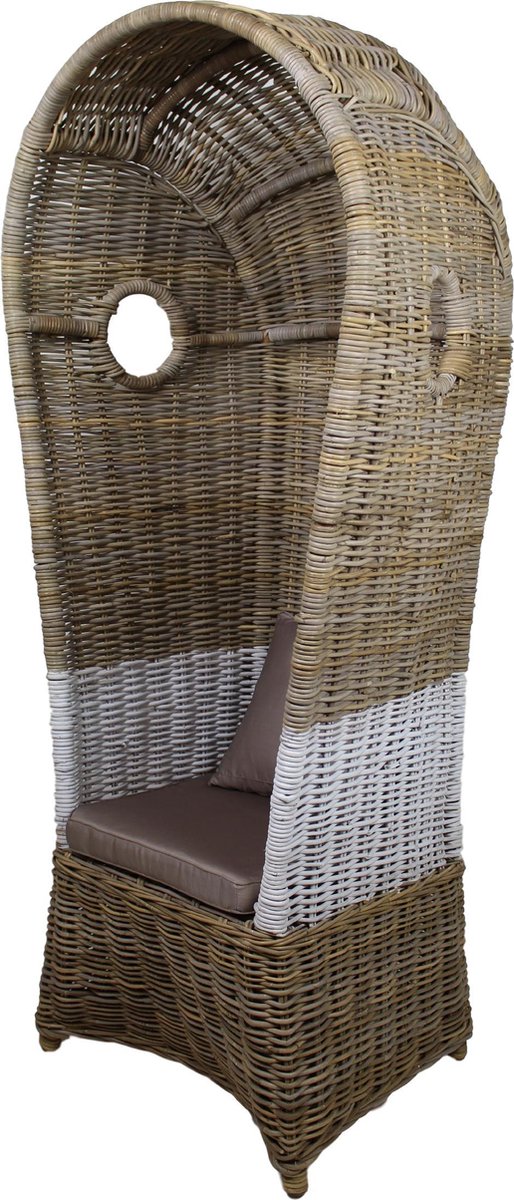 jaloezie Verrijking bezig Houten beach stoel - St. Tropez beach chair koboo/mocca 80*65*180 | bol.com