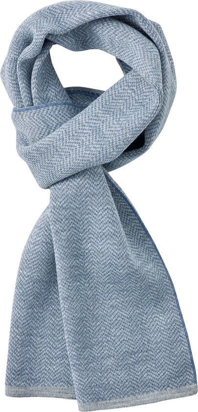 Michaelis heren sjaal - grijs-blauw visgraat | bol.com