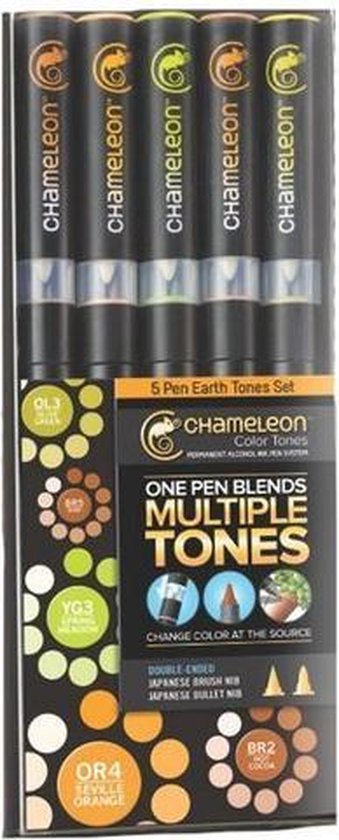 Chameleon 5 pen Earth Tones set