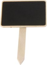 Plantensteker schoolbord/krijtbord op stokje 12 cm - Planten/tuin artikelen - Schrijfbordjes - Moestuin benodigdheden
