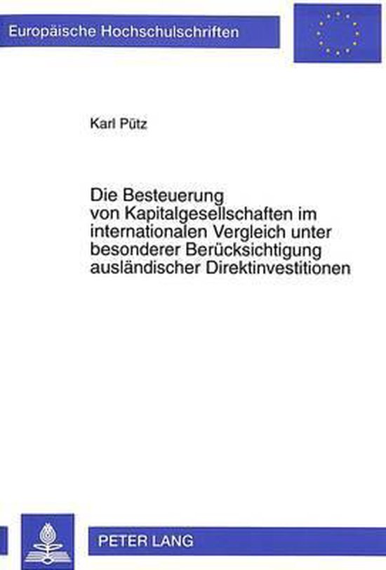 Die Besteuerung Von Kapitalgesellschaften Im Internationalen ... - cover
