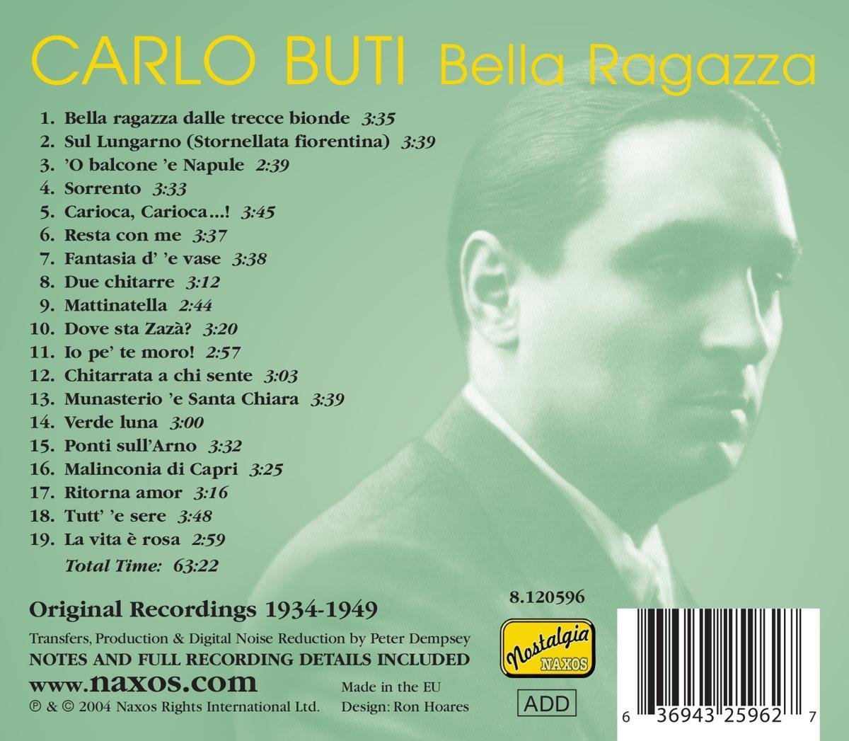 Categorie Surrey Ongeëvenaard Carlo Buti - Bella Ragazza (CD), Carlo Buti | Muziek | bol