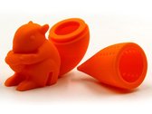 Thee-ei Eekhoorn voor losse thee - kleur oranje - Theefilter / Theezeef