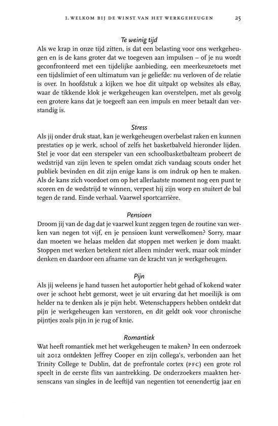 De winst van het werkgeheugen