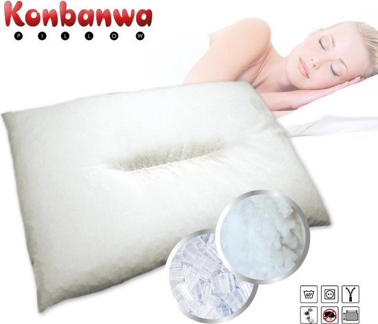 Durf Startpunt Ithaca Konbanwa pillow - Hoofdkussen - Gevuld met tubes en vezels - 50x60cm -  Vezels en... | bol.com
