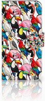 Geschikt voor Samsung Galaxy A40 Telefoonhoesje met Pasjes Birds