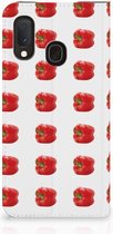 Geschikt voor Samsung Galaxy A20e Flip Style Cover Paprika Red