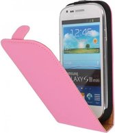 Flipcase Hoesjes - Hoesje Geschikt voor Samsung Galaxy S3 mini i8190 Roze