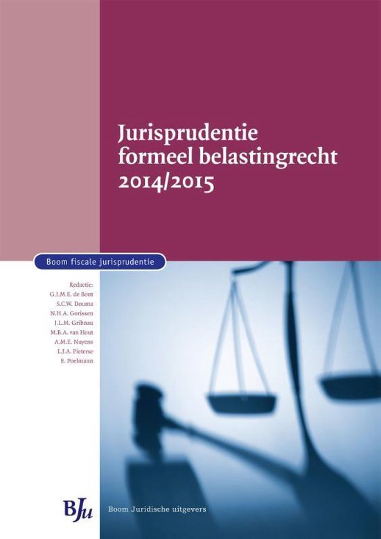 Jurisprudentie formeel belastingrecht 2014-2015 - cover