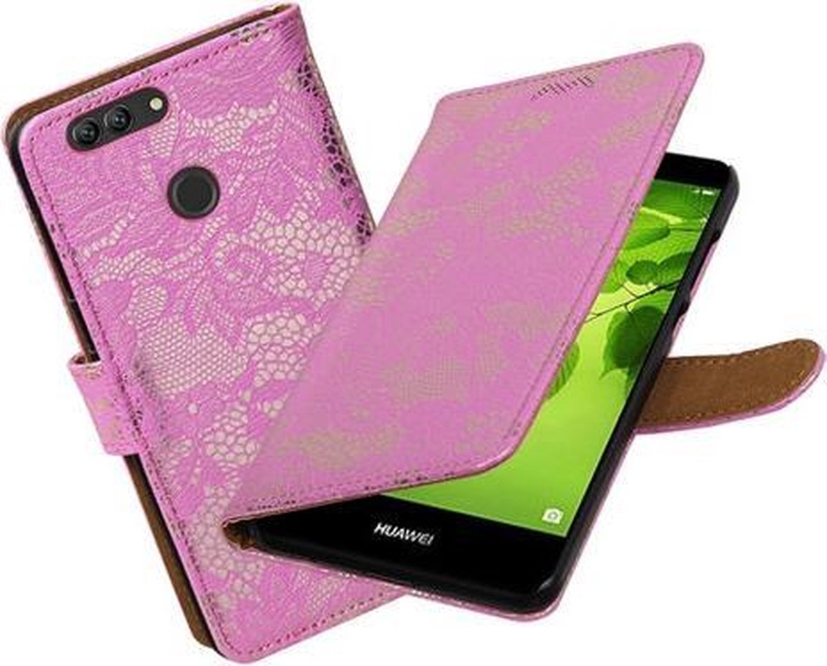BestCases.nl Huawei nova 2 Lace booktype hoesje Roze