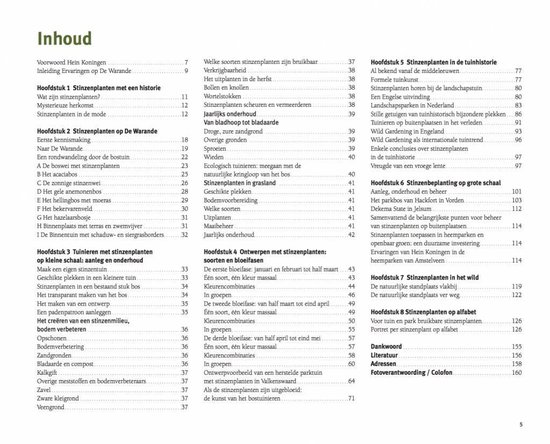 Pagina met inhoudsopgave en tekst.