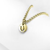 Ponytail & Co® Hanger Mini hoefijzer - Dames - Staal goudverguld - 7 mm