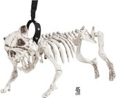 "Honden skelet aan riem decoratie Halloween  - Feestdecoratievoorwerp - One size"