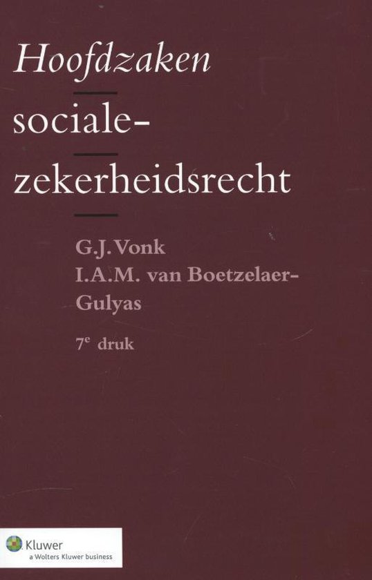 Hoofdzaken socialezekerheidsrecht - cover