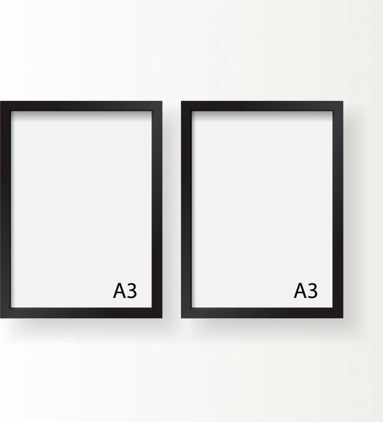 Hij module gemeenschap DesignClaud A3 Frame - Wissellijst - Fotolijst - Zwart of Wit | bol.com