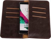 Mocca Pull-up Large Pu portemonnee wallet voor LG Zero