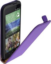 aanpassen Onafhankelijk privaat Lederen Flip Case Cover hoesje Paars Voor HTC Desire 320 | bol.com