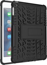 Rugged Kickstand Back Cover - Geschikt voor iPad Mini 4 / 5 Hoesje - Zwart