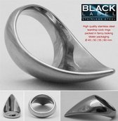 Stainless steel teardrop cock ring 45 mm.