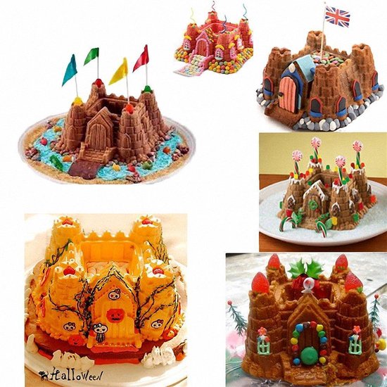 Bron Vervolgen Categorie Silicone 3D Kasteel Bakvorm - Grote Cakevorm Taartvorm Castle - XL | bol.com