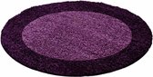 Flycarpets Candy Shaggy Vloerkleed - 200cm - Paars - Rond