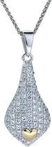 Orphelia Pendant + Chain Bicolor Zirconium ZH-4880