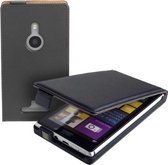 Lelycase Zwart Eco Leather Flip Case Nokia Lumia 925