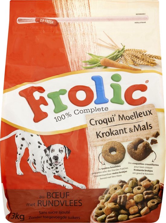 Frolic Adult & Mals - Rund - Hondenvoer - 3 kg | bol.com
