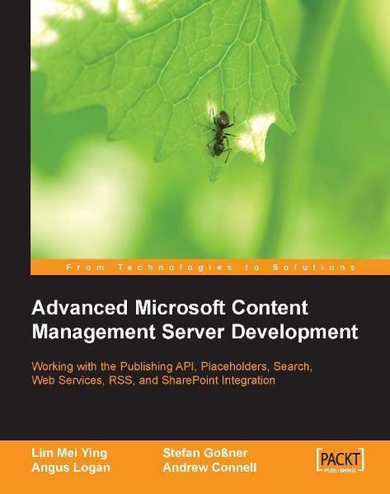 Advanced Microsoft Content Management Server Development - cover