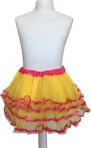 Spaans ballet Rokje geel roze verkleedkleding Prinsessen bij jurk - lengte 26 cm -