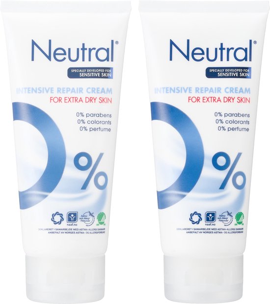 medeleerling man Geweldige eik Neutral 0% Intensive Repair Cream Parfumvrij - 2 x 100 ml -  Voordeelverpakking | bol.com