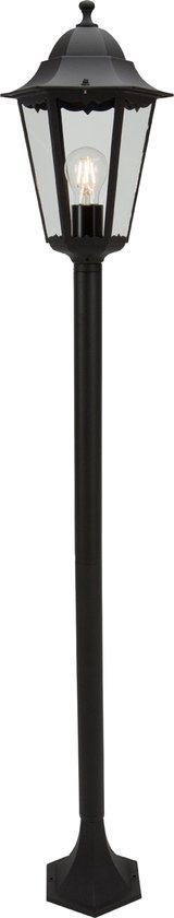 Ranex 5000.037 Tuinpaal buiten - Klassiek Lantaarnpaal - 125cm - E27 fitting - Aluminium Glas