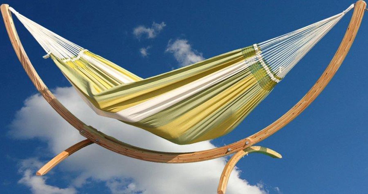 Hangmatset Dunes XL lime met Arc Lariks