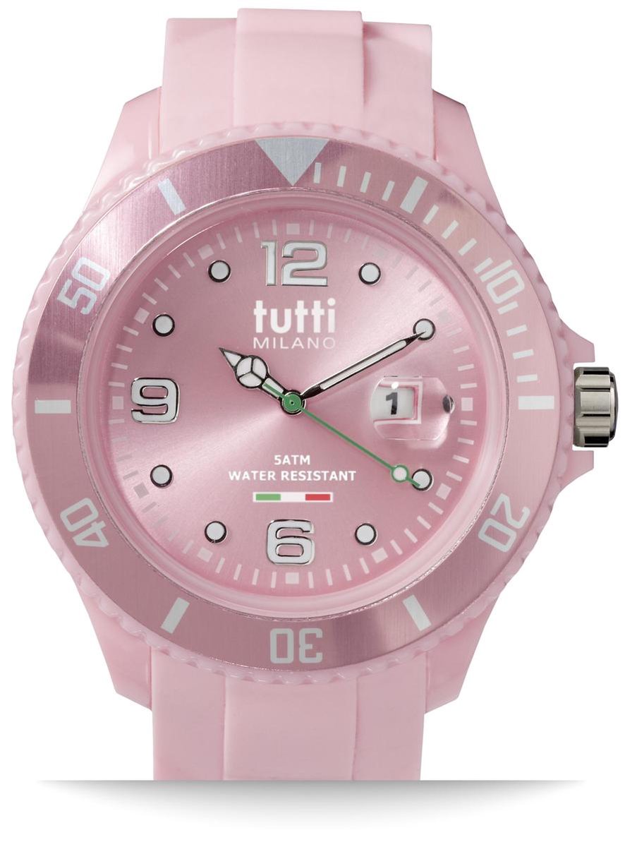 Tutti Milano TM001PI- Horloge - 48 mm - Roze - Collectie Pigmento
