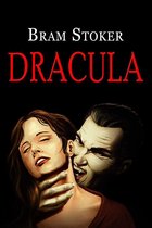 Bram Stoker's Dracula, een vampier bijt in de nek van een vrouw op een zwarte achtergrond.