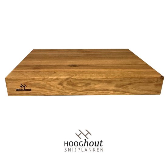 Hooghout |Eiken Houten Snijplank Groot 50 x 35 x 6 cm | bol