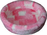 Petcomfort hondenmand bont lapjesdeken roze 66x56x15 cm