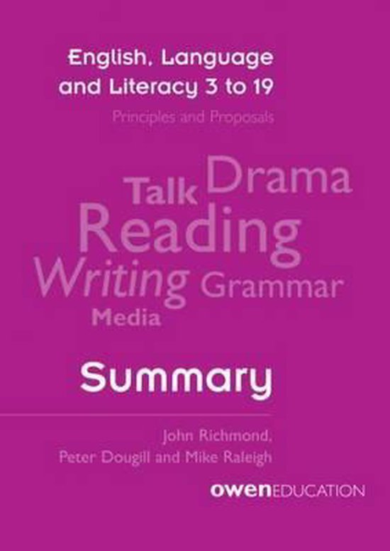 English, Language and Literacy 3 to 19 - cover