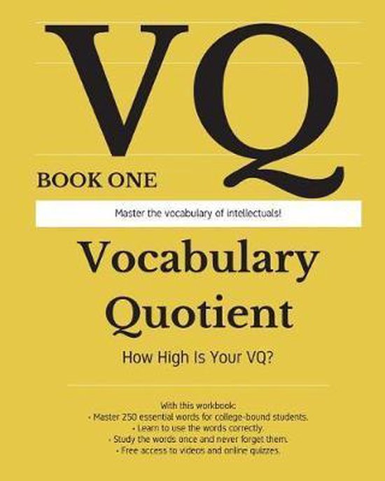 Vq: Vocabulary Quotient- Vocabulary Quotient Book 1 - cover